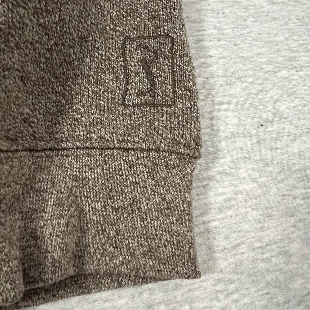 PGA Tour Pullover Mens 2XL‎ Brown Half Zip Sweater Fleece Lined Golf Casual